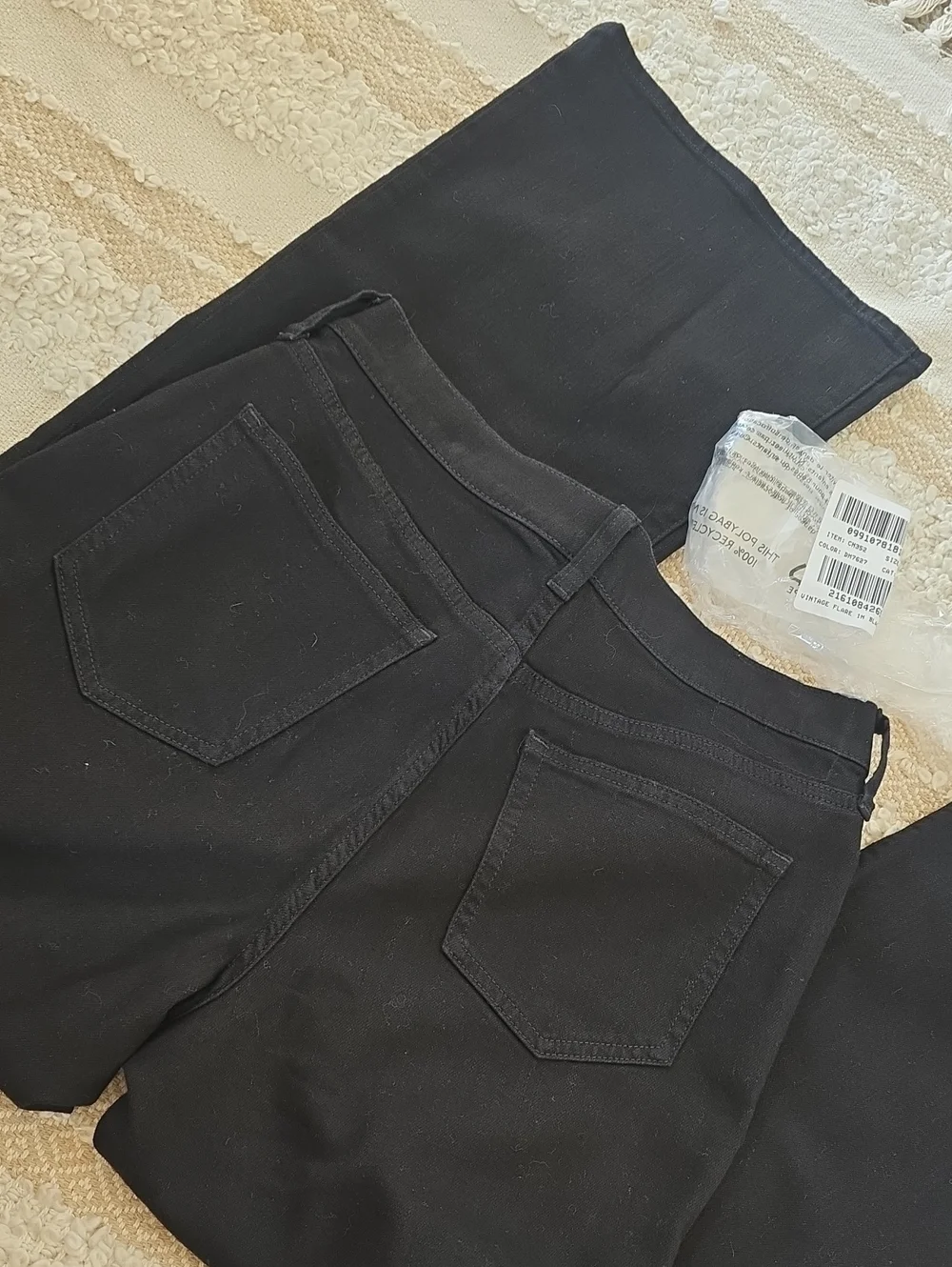 J. Crew Black Rinse Vintage Flare Wide-Leg Jeans Stretch Size 29